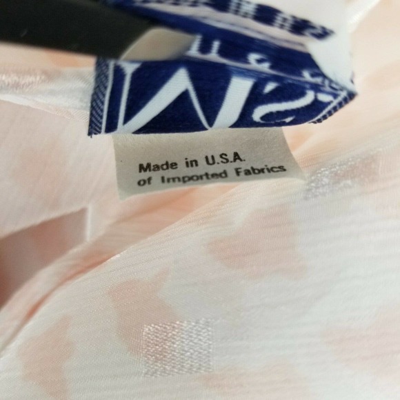 Women Blouse Tie Neck Button Long Puff Sleeve Vintage Ms Russ No Size Tag Union - Picture 9 of 12